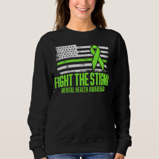 Sweatshirt Combattre La Stigma American Flag Sensibilisation