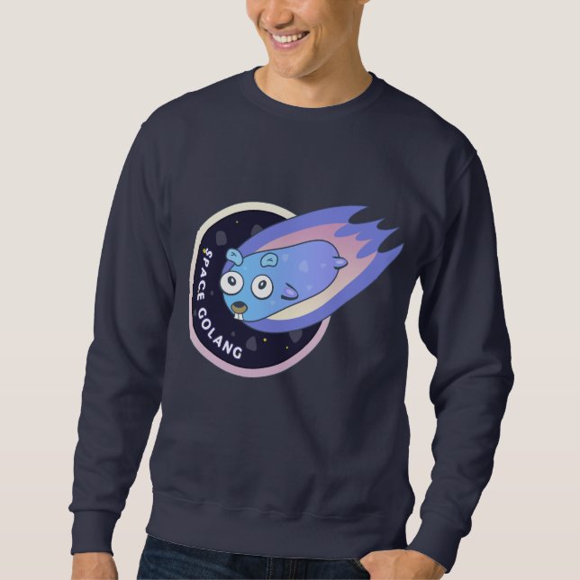 Sweatshirt Comète spatiale gopher Golang (Devant)