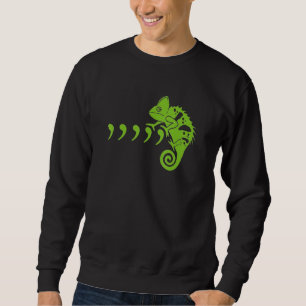 Sweatshirt Comma Chameleon Funny 80's Musique Lyrics Animaux