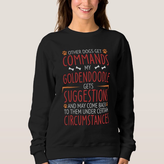 Sweatshirt Commandes Goldendoodle (Devant)