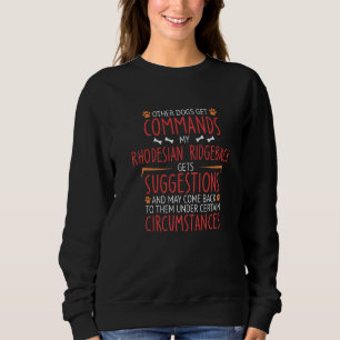 Sweatshirt Commandes Rhodesian Ridgeback
