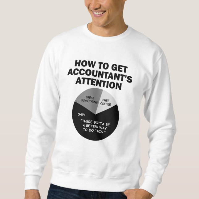 Sweatshirt Comment attirer l'attention du comptable Café grat (Devant)