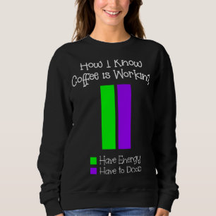Sweatshirt Comment je sais que le café fonctionne Avoir à Poo