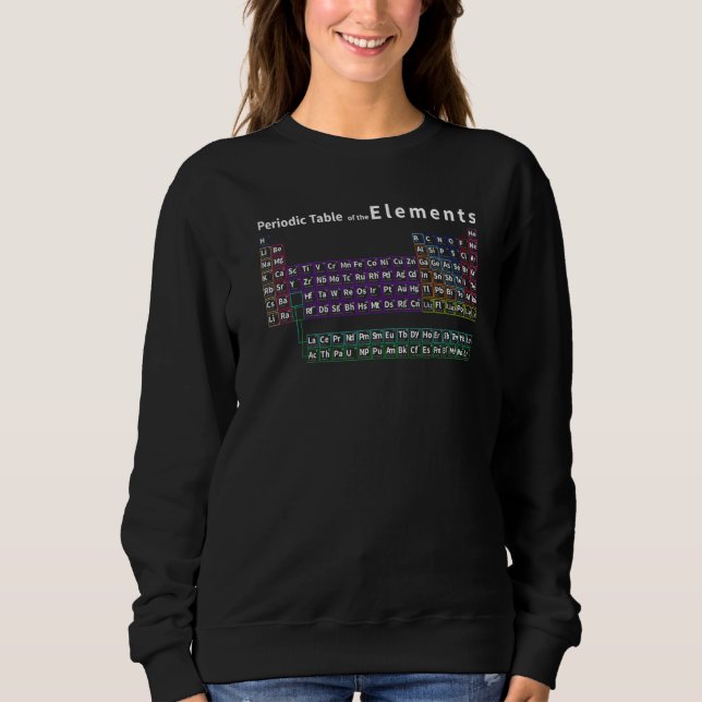 Sweatshirt Complete Periodic Table Periodic Table Of Elements (Devant)