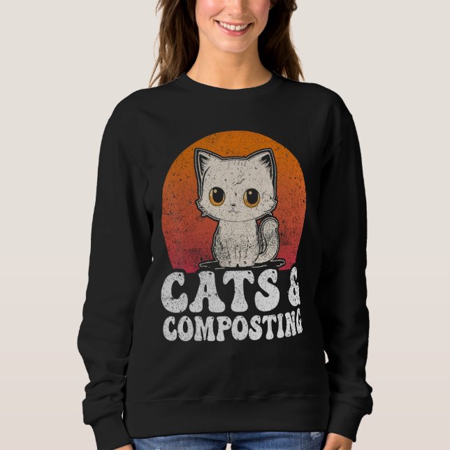 Sweatshirt Compost Cats And Composting Expert Composter Worms (Devant)
