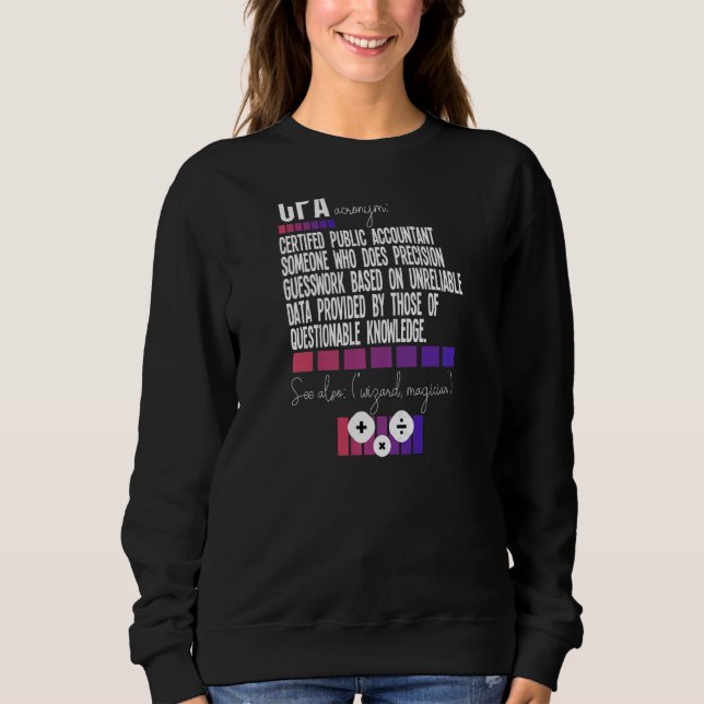 Sweatshirt Comptable des femmes Comptable Cool comptable comp (Devant)