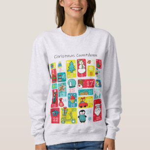 Sweatshirt Compte à rebours de Noël du calendrier de l'arrivé