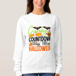 Sweatshirt Compte à rebours des bonbons Jours jusqu'à Hallowe