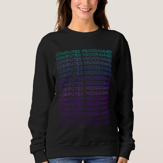 Sweatshirt Computer Programmer Programming Retro (Devant)