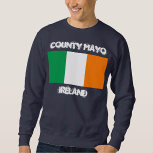 Sweatshirt Comté de Mayo, Irlande avec drapeau irlandais