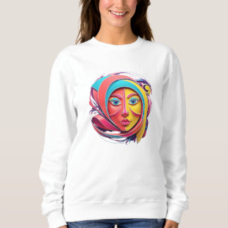 Sweatshirt Conception Abstraite du logo Face Art.