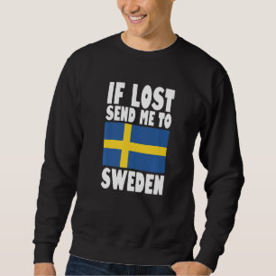 Sweatshirt Conception de drapeau suédois  En cas de perte env