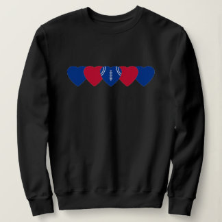 Sweatshirt Conception de fan de football de Buffalo foncé