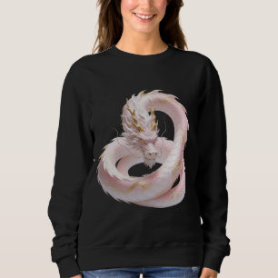 Sweatshirt Conception de fantasy de dragon en or blanc chinoi