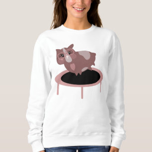 Sweatshirt Conception de gym de cochon d'Inde drôle de fitnes