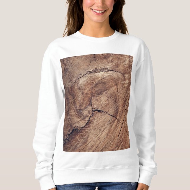 Sweatshirt Conception de la texture du grain de bois rustique (Devant)