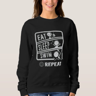 Sweatshirt Conception de nage mignonne - Manger Sleep nager R