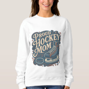 Sweatshirt Conception de patin à glace pour maman de hockey f