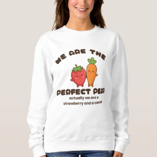 Sweatshirt Conception de personnage adorable fraise et carott