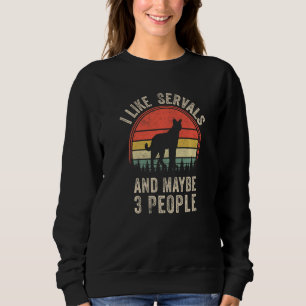 Sweatshirt Conception de serval drôle Art graphique Serval Zo