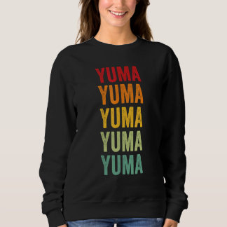 Sweatshirt Conception de texte arc-en-ciel du comté de Yuma A