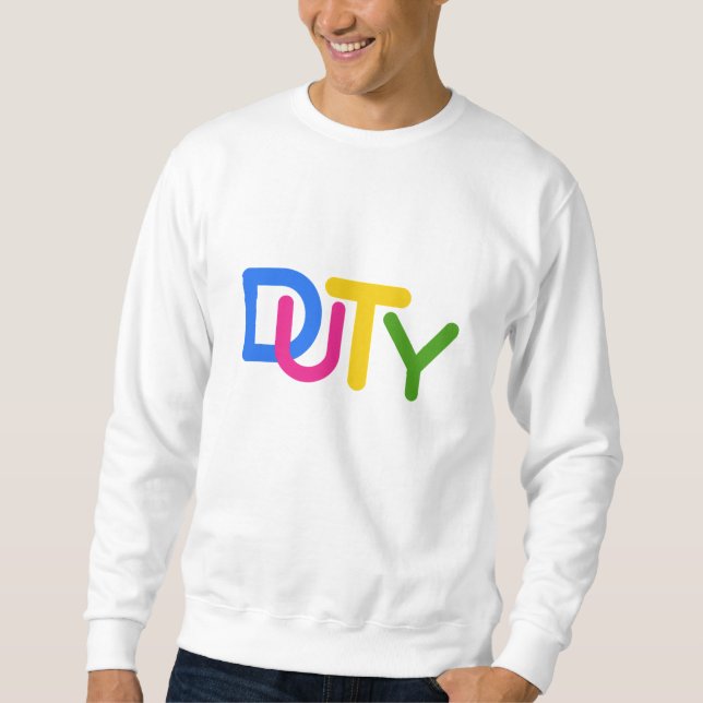 Sweatshirt Conception de texte simple (Devant)