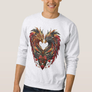 Sweatshirt Conception de verre de tôle dragon enchâssée