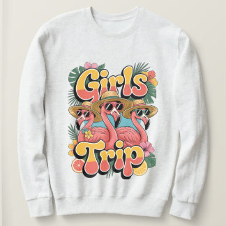 Sweatshirt Conception d'été flamant rose pour un voyage de fi