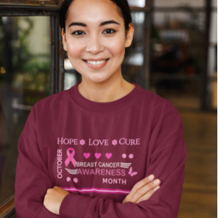 Sweatshirt Conception du Mois de sensibilisation au cancer du