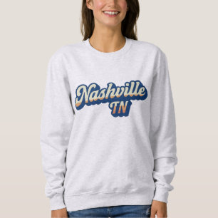 Sweatshirt Conception du script du coucher de soleil rétrogra