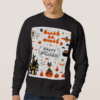 Sweatshirt Conception d'un jeu Vintage d'éléments Halloween
