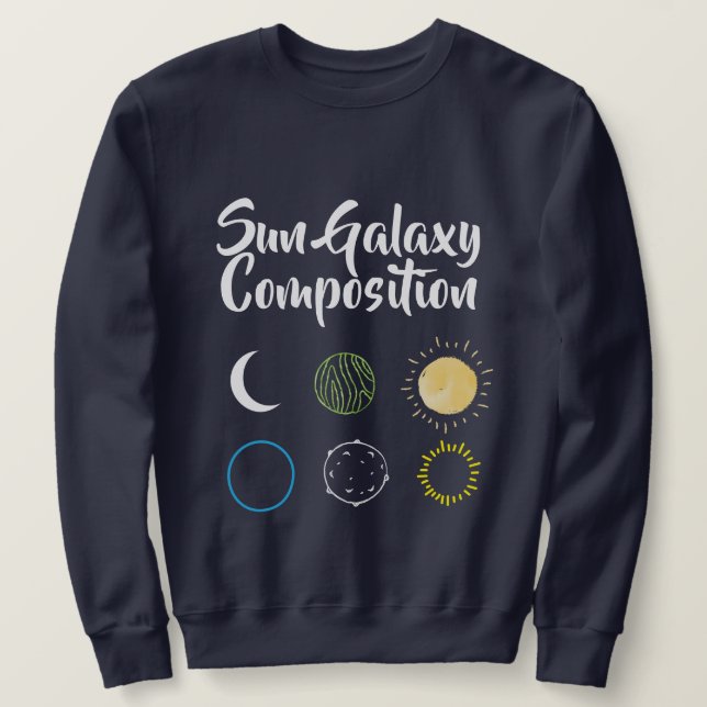 Sweatshirt Conception étonnante de la combinaison Sun Galaxy (Design devant)