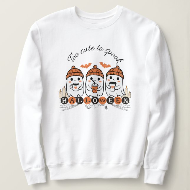 Sweatshirt Conception fantôme "Trop mignonne pour parler" (Design devant)