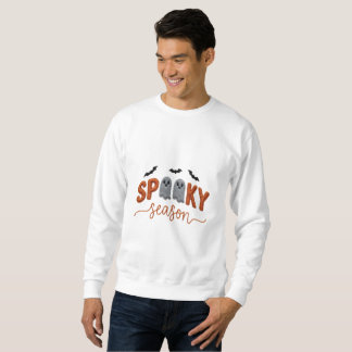 Sweatshirt Conception Halloween brodée à la main en saison éf
