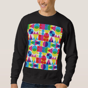 Sweatshirt Conception motif géométrique Abstraite et colorée.