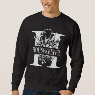 Sweatshirt Concierge de maison à encadrement floral divisé
