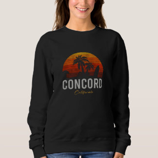 Sweatshirt Concord California Retro Surfer Plage Vintage