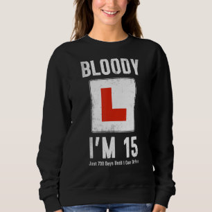 Sweatshirt Conducteur Apprenti 15e Anniversaire Im 15 Aujourd