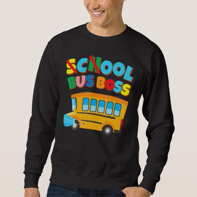 Sweatshirt Conducteur De Bus Scolaire 100 Jours De Masque Vis (Devant)