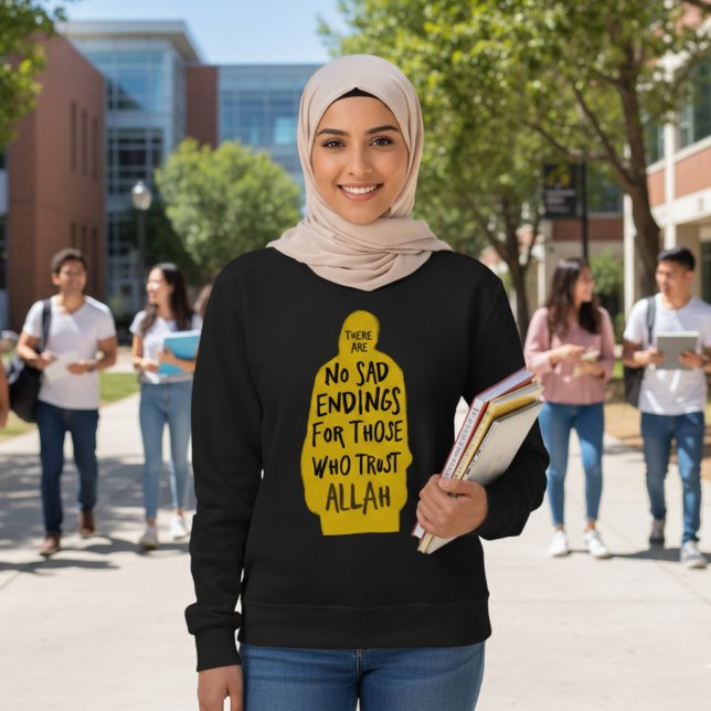 Sweatshirt Confiance Allah noir (Créateur téléchargé)