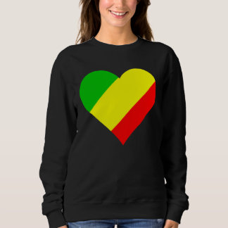 Sweatshirt Congo Flag Heart Congo  Love Congo