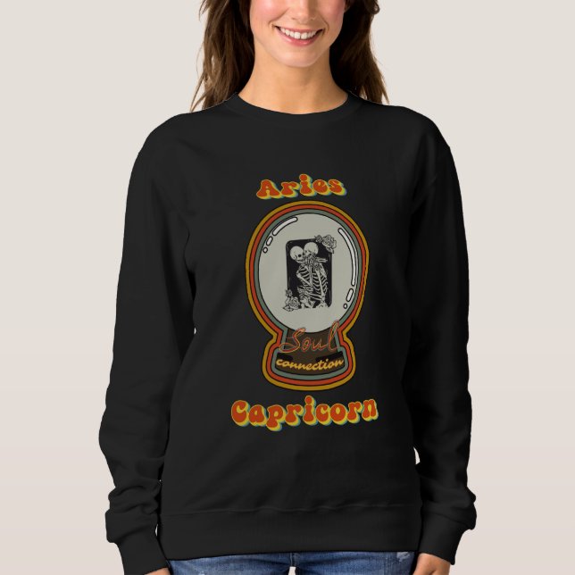 Sweatshirt Connexion d'âme Bélier et Capricorne Zodiaque (Devant)