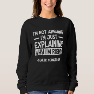 Sweatshirt Conseiller en génétique Génétique Médicale profess