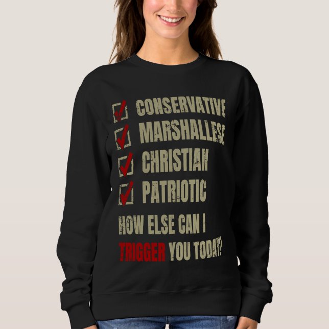 Sweatshirt Conservative Marshallese Christian Patriotic (Devant)