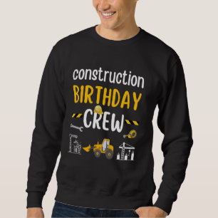 Sweatshirt Construction Anniversaire Équipage Drôle Excavateu