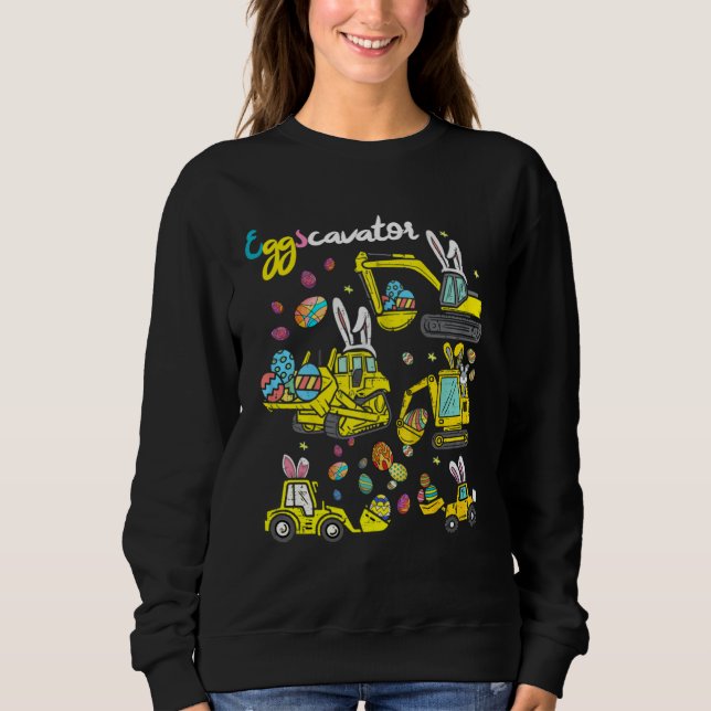Sweatshirt Construction Excavator Easter Day Egg Hunt for Boy (Devant)