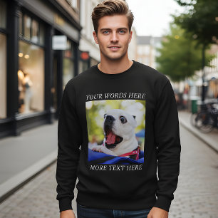 Sweatshirt Construisez Votre Propre Photo et Texte