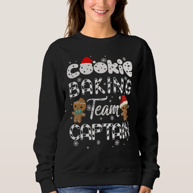 Sweatshirt Cookie Baking Team Captain Gingerbread  Christmas (Devant)