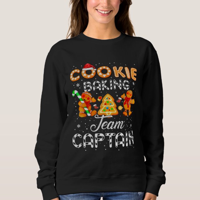 Sweatshirt Cookie Baking Team Captain Gingerbread Christmas (Devant)