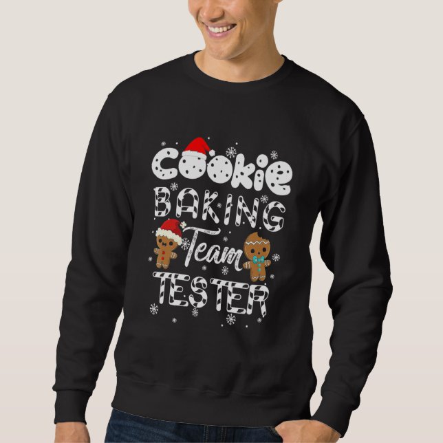 Sweatshirt Cookie Baking Team Tester Gingpain Noël (Devant)